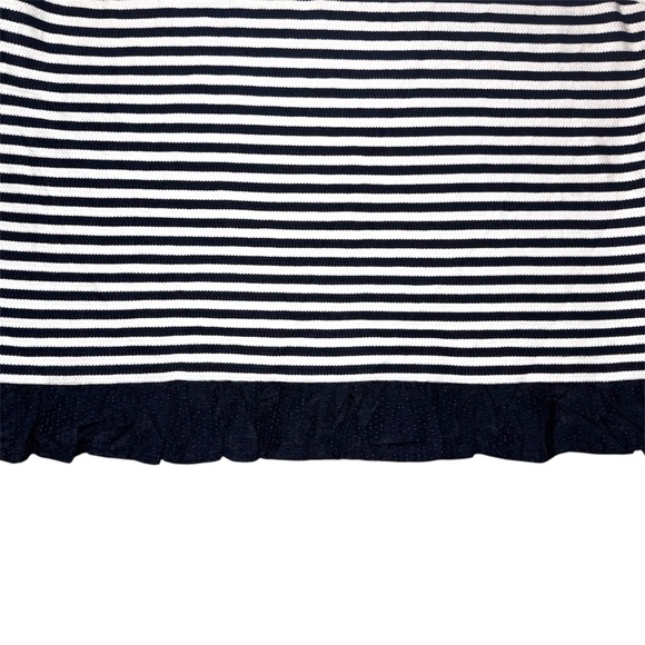 Vineyard Vines Women’s Black and White Striped Peplum Top Size Large - Picture 5 of 9